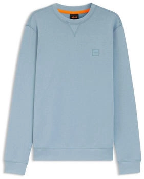 Hugo Boss Sweatshirt aus Baumwoll-Terry mit Logo-Patch Style Westart 50509323 Hellblau