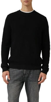s.Oliver Strickpullover mit Crew Neck und Strukturmuster schwarz 2168814.9999.
