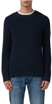 s.Oliver Strukturierter Baumwoll-Pullover mit Label-Patch blau 2170219.5978.