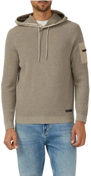 s.Oliver Struktur-Hoodie im Materialmix mit Ärmeltasche Beige 2170224.80W0.