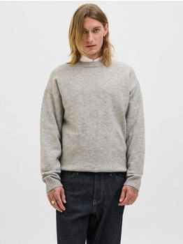 Jack & Jones JJESOHO OLLIE KNIT CREW NECK SN grau meliert
