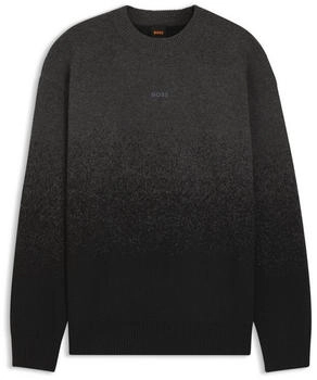 Hugo Boss Pullover aus Woll-Mix mit Dégradé-Muster Style Kalbrush 50548701 Schwarz