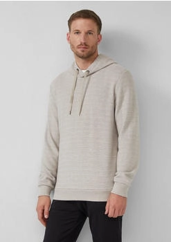 s.Oliver Weicher Hoodie in Strick-Optik mit gefütterter Kapuze Beige 2170167.80W0.