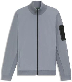 Boss Green Sweatjacke Slim Fit grau