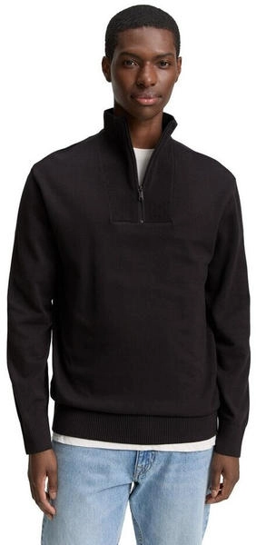 TOM TAILOR Denim Herren 1047962 Troyer Strickpullover aus