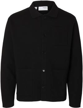 Selected Strickjacke 'SLHMIKE' schwarz