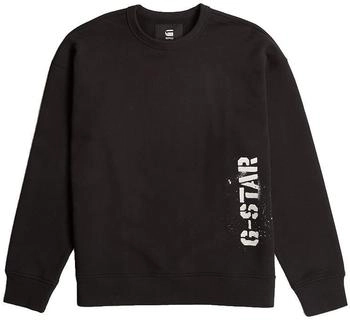 G-Star Sprayed 89 Graphic Loose Sweater schwarz dunkelgrau D27096-E124-6484