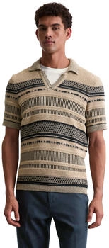 Marc O'Polo Kurzarm-Pullover 'Modern faire isle' weiß