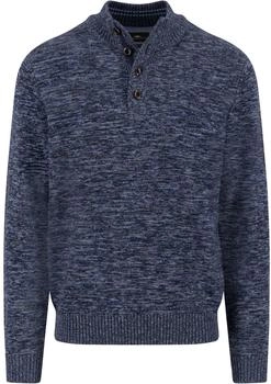 Fynch-Hatton Longpullover Buttoned Troyer navy