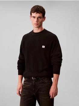 Calvin Klein LS EZ COTTON WAFFLE CRWNK SWTR Pullover schwarz black