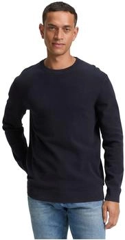 Tom Tailor Strickpullover aus Baumwolle marine
