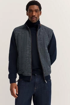 Bugatti Sweatjacke Regular Fit Stehkragen Baumwollmix