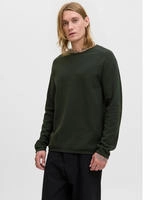 Jack & Jones Rundhalspullover "JJEHILL KNIT CREW NECK NOOS" Baumwolle, regular fit