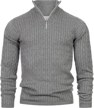 Kronstadt Pullover 'Cable' grau