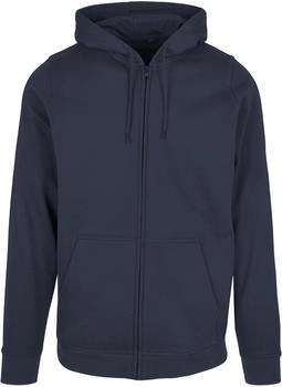 Build Your Brand Basic Zip Hoody navy