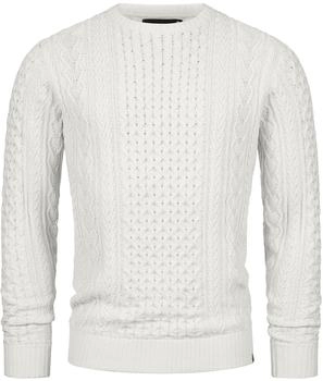 Indicode Strickpullover INBellin weiß grün