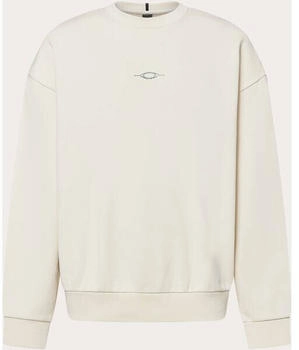 Oakley Stacked Metal Crewneck Pullover beige schwarz