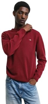 GANT Strickpullover lammwolle gerippte Abschlüsse