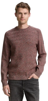 Tom Tailor Strickpullover Logo-Stickerei am Arm rot grün mehrfarbig