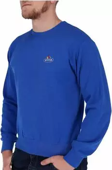 Fruit of the Loom Sweatshirt kleinem Vintage-Logo blau royal
