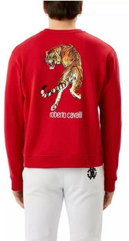 Roberto Cavalli Tiger Sweat Sweater (ROBERTO-CAVALLI-FIRENZE) rot