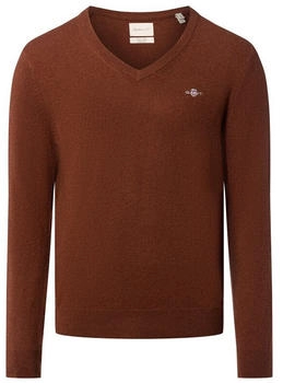 GANT Classic V-Neck Pullover aus Baumwolle (713350-0007-09970) kastanienbraun