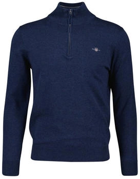 Gant Superfine Lamswollen Fleece met Halve Rits voor Heren in Bruin