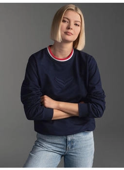 Trigema Sweatshirt mit 3D-Logo-Prägung