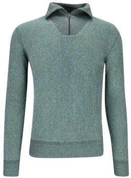 Ragman Troyer Strickpullover Bicolour dunkelgrün