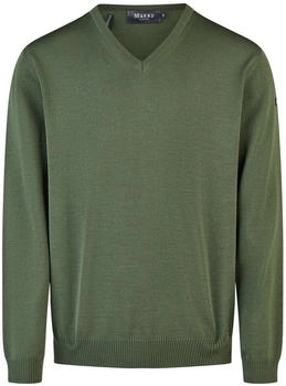Maerz V-Pullover Superwash Classic Fit (490400 275) grün