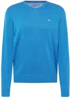 FYNCH-HATTON Strickpullover "FYNCH-HATTON Pullover mit V-Kragen" aus Baumwolle, mit