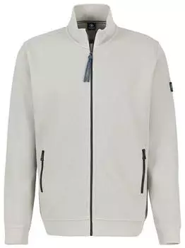 Lerros Sweatjacke aus weichem Baumwollmischgewebe Broken White Melange (25D45031_10402)