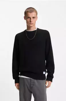 HUGO Rippstrick-Pullover aus Baumwolle Style Sonnee 50551398 Schwarz