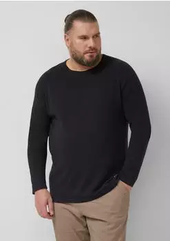 s.Oliver Raglanpullover aus reiner Baumwolle schwarz 2176953.9999.