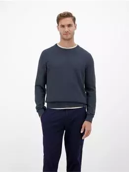 Lerros Herren Strickpullover in Twist-Struktur Classic Navy (25N5036_48502)