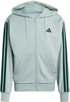 Adidas Essentials 3-Streifen French Terry Kapuzenjacke Wonder Sage / Collegiate Green (KD4903)
