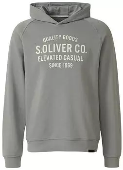 s.Oliver Sweatshirt aus Baumwollmix mit Frontprint grau 2169417.95D1.