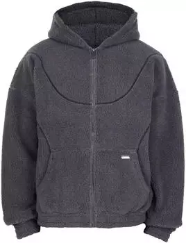 Dropsize Wavy Teddy Zip Hoodie anthrazit/steel grau