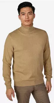 Pierre Cardin Rollkragen Pullover mit Rippbündchen beige