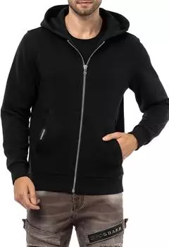 Cipo & Baxx CL363 Kapuzen-Sweatshirtjacke schwarz