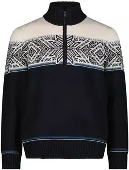 CMP Strick Half Zip Wooltech Midlayer (7H77511) blau