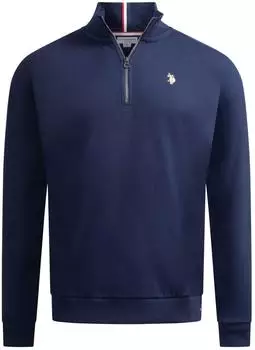 U.S. Polo Assn. P017 Neckzip Pullover mit Stehkragen und Ärmelbündchen (HW25-US16854) blau