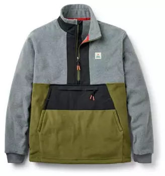 Passenger Woodland Hoodless 2.0 1/2 Zip Recycled Polar Fleece (763670) grau/khaki