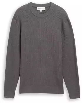 Tom Tailor Denim Pullover mit Rundhalsausschnitt loose fit dunkelgrau