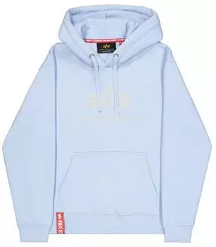 Alpha Industries Basic Reflective Print Hoodie (178312RP) hellblau/wei&szlig;