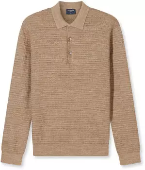 OLYMP Langarm Polo Strick (532584/27) braun