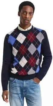 GANT Argyle C-Neck Pullover dark navy melange