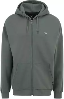 Iriedaily Mini Flag 2 Zip Hoodie Regular Fit dunkelgrün/weiß