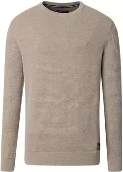 CASAMODA Rundhals-Pullover beige/champagner beige