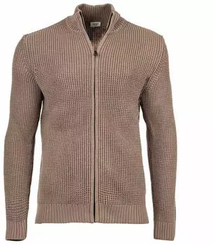 Joop! Hajoros Cardigan Slim Fit Grobstrick Zipjacke (30047664) braun